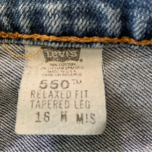 Levi’s 550 Highrise Relaxed Fit Medium Wash Jeans Sz 16 - Picture 4 of 7